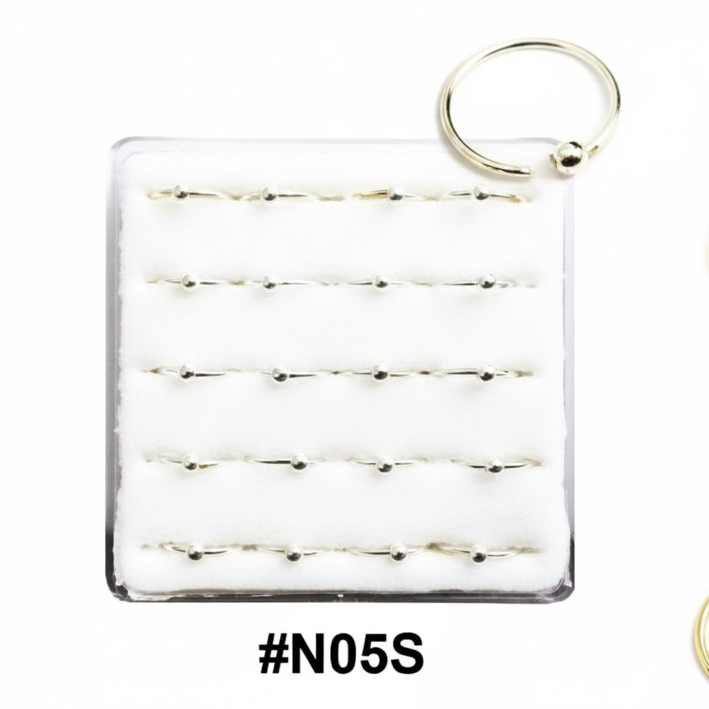 Silver Plain Nose Rings Hoop #N05S
