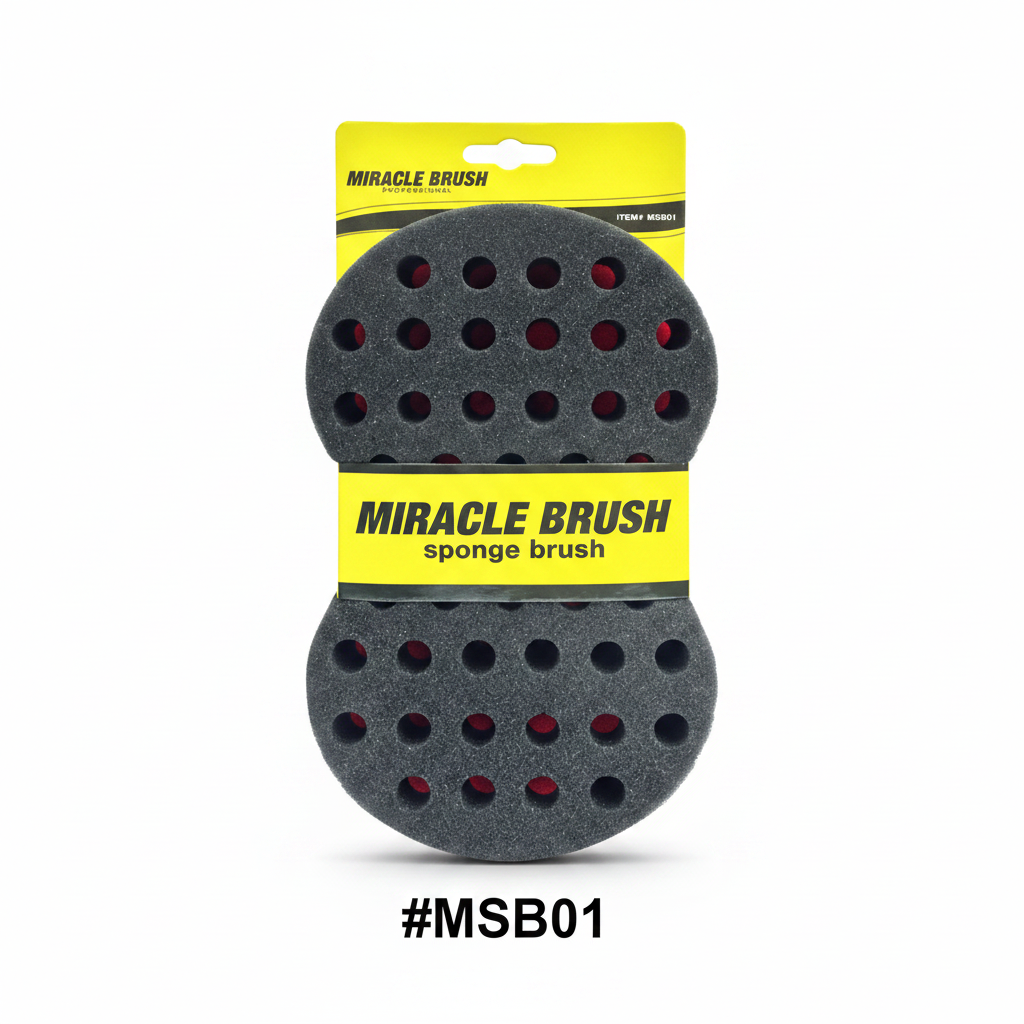 Miracle Brush Large Double-Sided Sponge Brush #MSB01