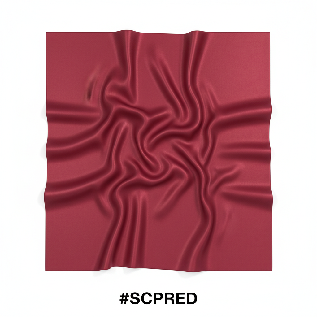 Silky Plain Scarf 90x90cm Red #SCPRED