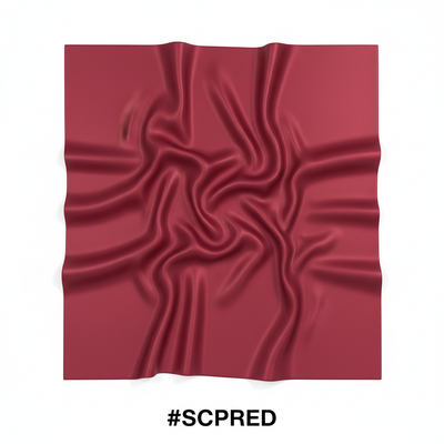 Silky Plain Scarf 90x90cm Red #SCPRED