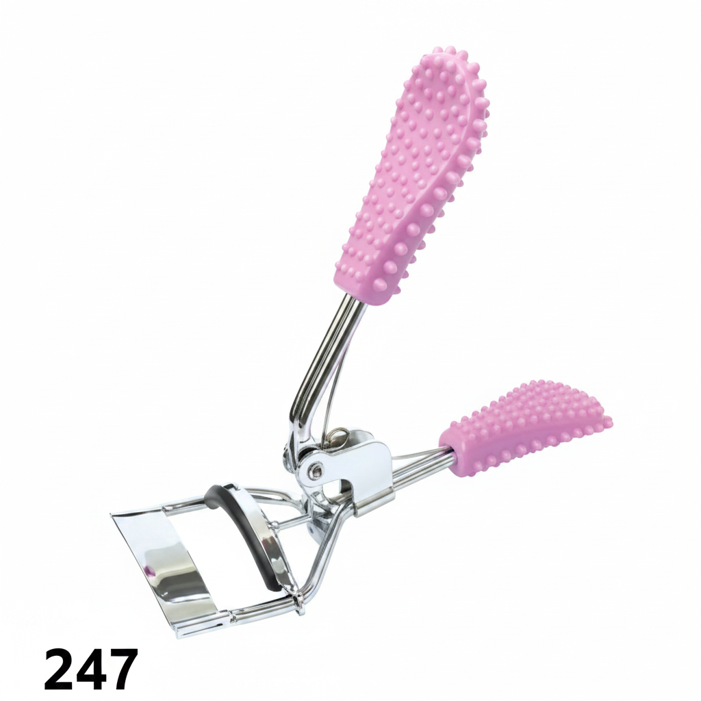 #247 Professional Eyelash Curler Pink Rubber Grip