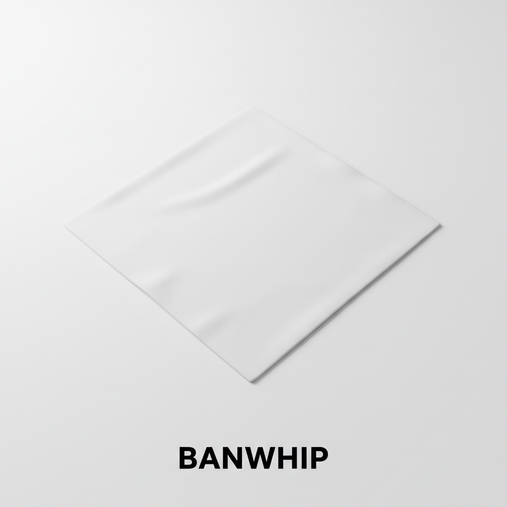 Plain Solid White Cotton Bandana #BANWHIP