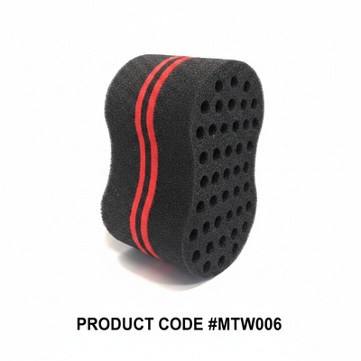 Double Sided Twist Sponge #MTW006 - Side 1 small holes with red stripes
