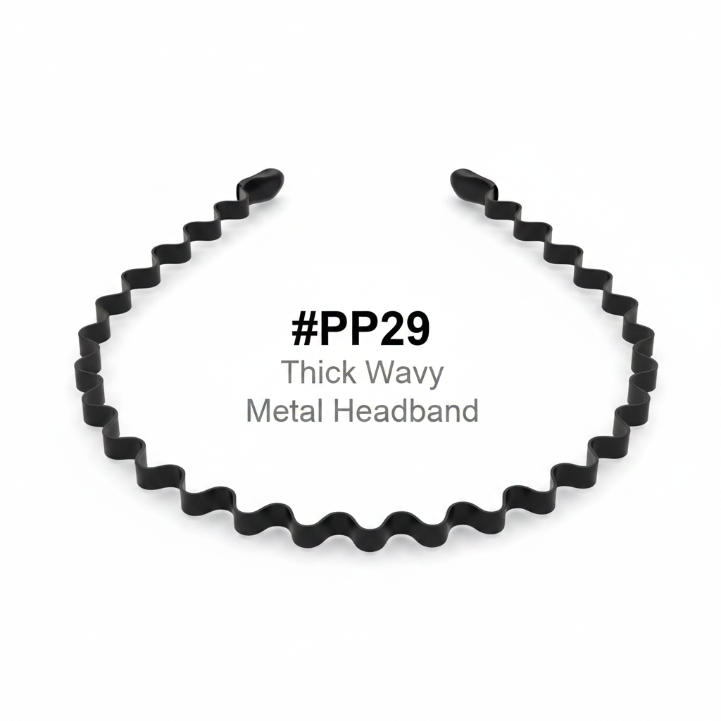 Thick Wavy Metal Headband #PP29