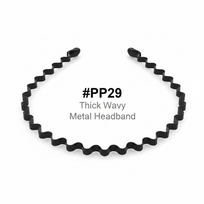 Thick Wavy Metal Headband #PP29
