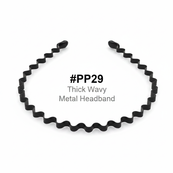 Thick Wavy Metal Headband #PP29