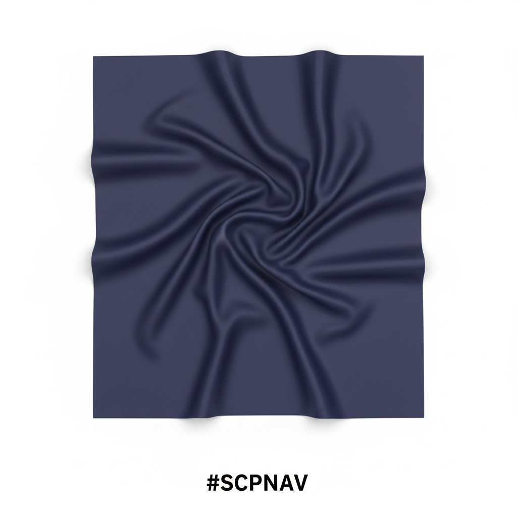 Silky Plain Scarf 90x90cm Navy #SCPNAV