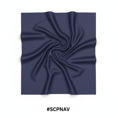 Silky Plain Scarf 90x90cm Navy #SCPNAV
