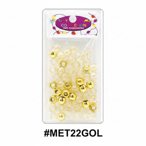 Beauty Magic Collection Metallic Gold Hair Beads #MET22GOL