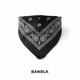 Black Printed Paisley Bandana #BANBLK