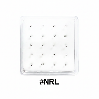 Silver Ball Nose Studs Display Box #NRL