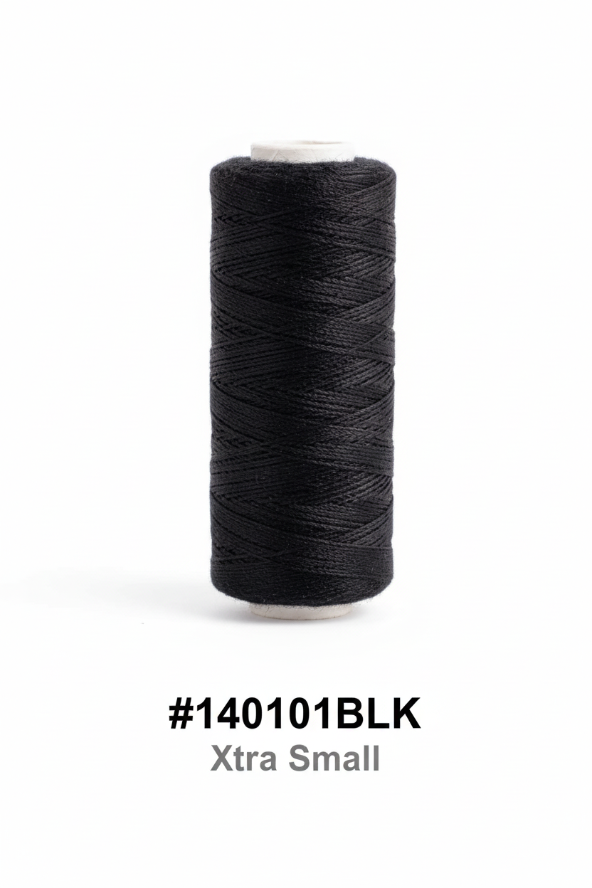 Xtra small spool of black weaving thread - #140101BLK
