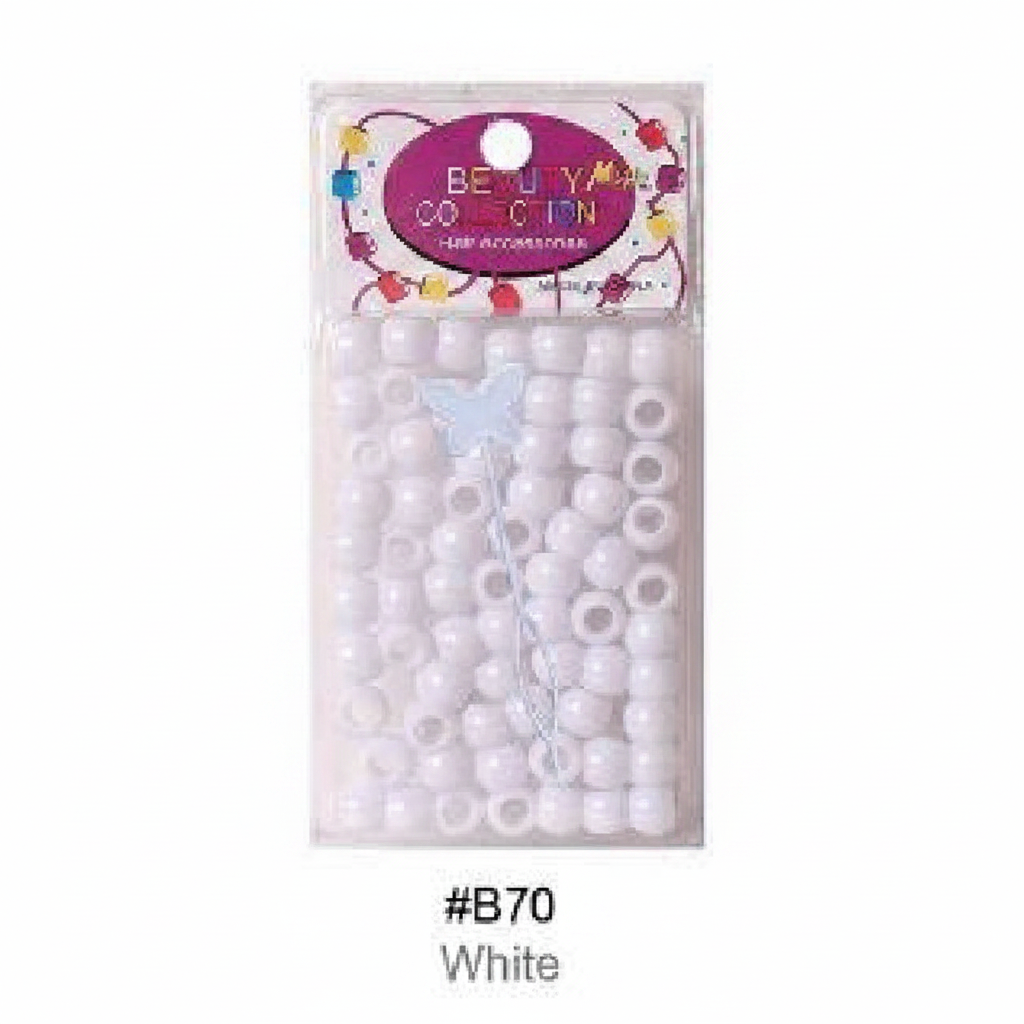 Beauty Magic Collection Hair Beads #B70 White