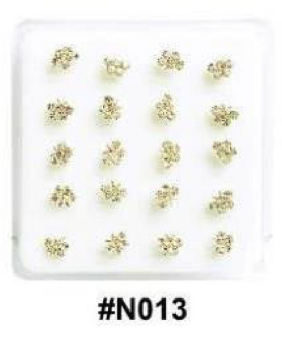 Crystal Flower Nose Studs #N013
