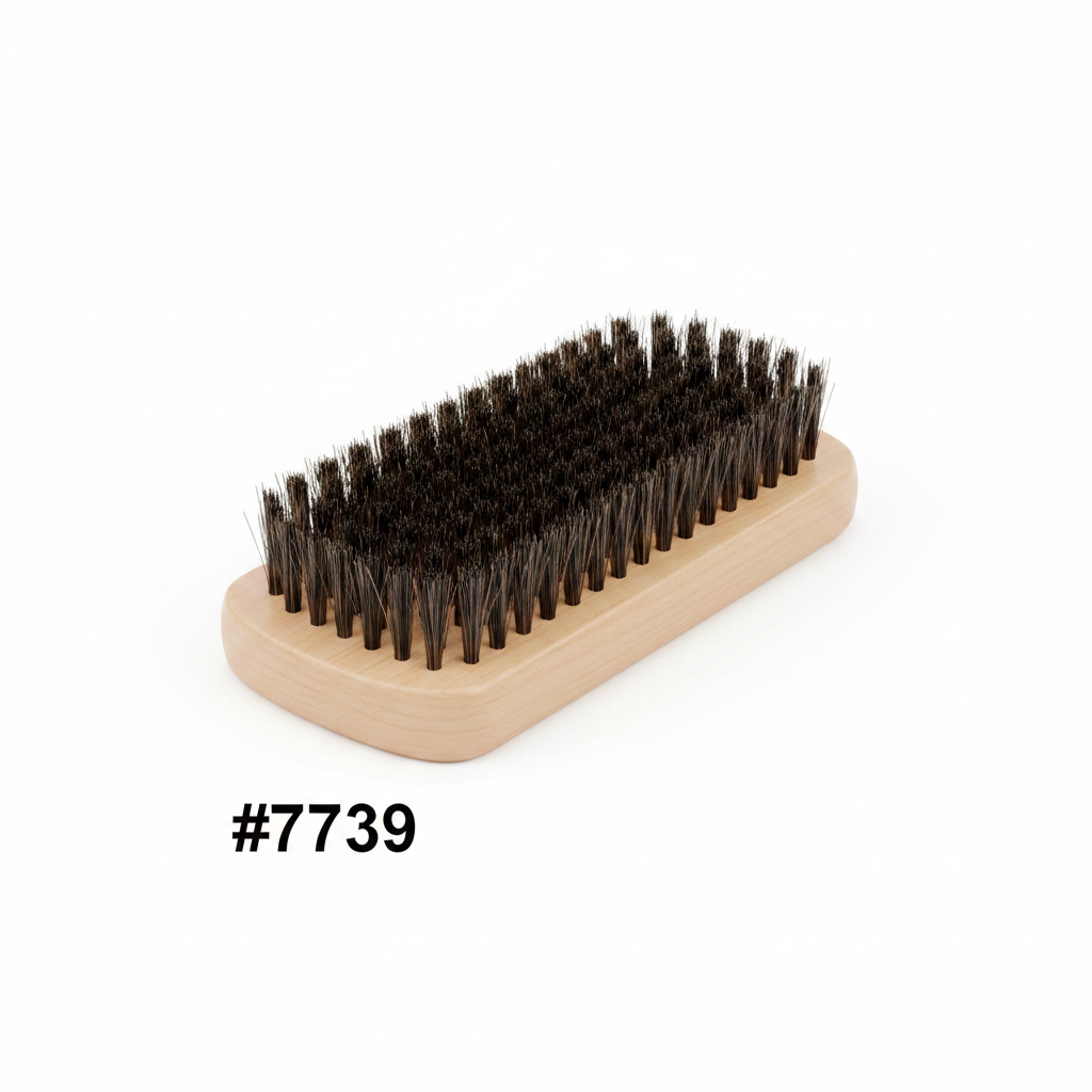 Wooden Boar Bristle Hair Brush #7739