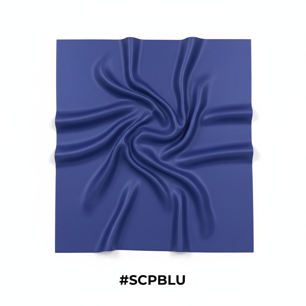 Silky Plain Scarf 90x90cm Blue #SCPBLU