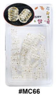 Murry Collection, Gold Glitter Spiral Tube Hair Beads, #MC66