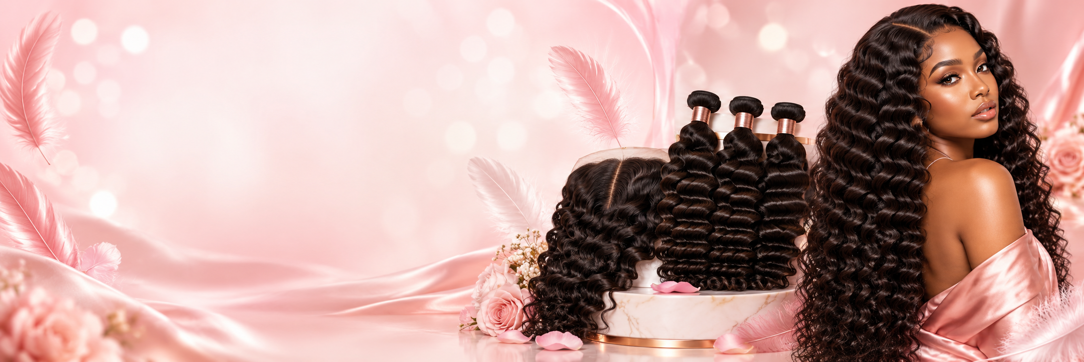 Premium curly wigs and hair extensions