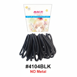Magic Quality Hair Ties No Metal #4104BLK - Black