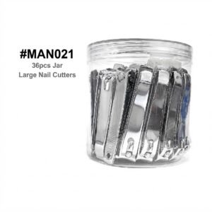 Large Nail Cutters Jar - 36 Pieces Professional Clippers #MAN021
