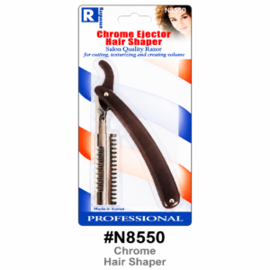 Chrome Hair Shaper professional razor packaging on white background