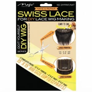 Swiss Lace for DIY Lace Wig Making - Big Size 15"x15" - Natural - #DIY017NAT