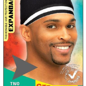 Two-Stripe Spandex Cap - Black (M4760BLK) | Stretchable, Expandable, Breathable