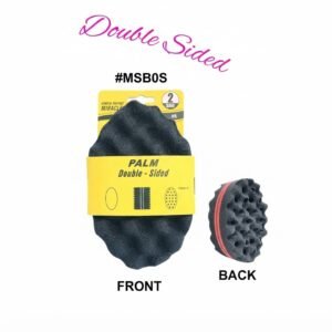 Miracle Palm Double-Sided Sponge Brush, #MSB0S, Black