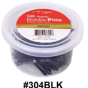 Magic, 100 Regular Bobby Pins, #304BLK, Black