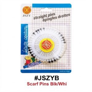 JSZY, Black and White Pearl Scarf Pins, #JSZYB