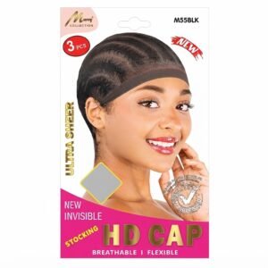 Murry Collection Stocking HD Cap - New Invisible - Ultra Sheer - Breathable & Flexible - 3 PCS - #M55BLO