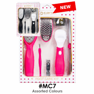 D Care Foot Care Kit Assorted Colours Pedicure Tools Set #MC7 on white background