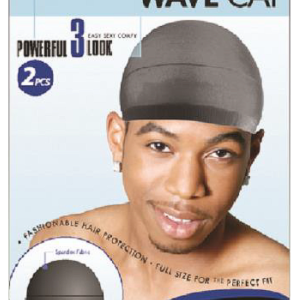 Magic Collection Stocking Wave Cap - Flexible & Breathable - 2 Pieces - Black - #1515AST