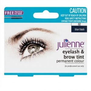 Julienne Eyelash & Brow Tint Permanent Color in Blue Black#JU2BLU