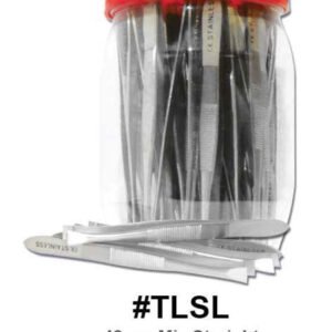 48pcs Mix Straight & Slant Cut Tweezers - Professional Bulk Pack #TLSL