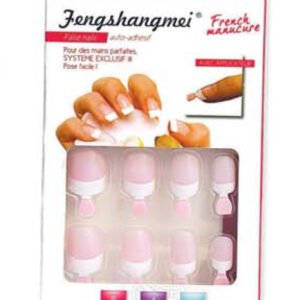 Fengshangmei French Manicure False Nails - Self Adhesive Press-On Nail Tips #NAIL21
