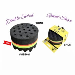 Murry Round Double-Sided Sponge Brush, #MSB0M, Black