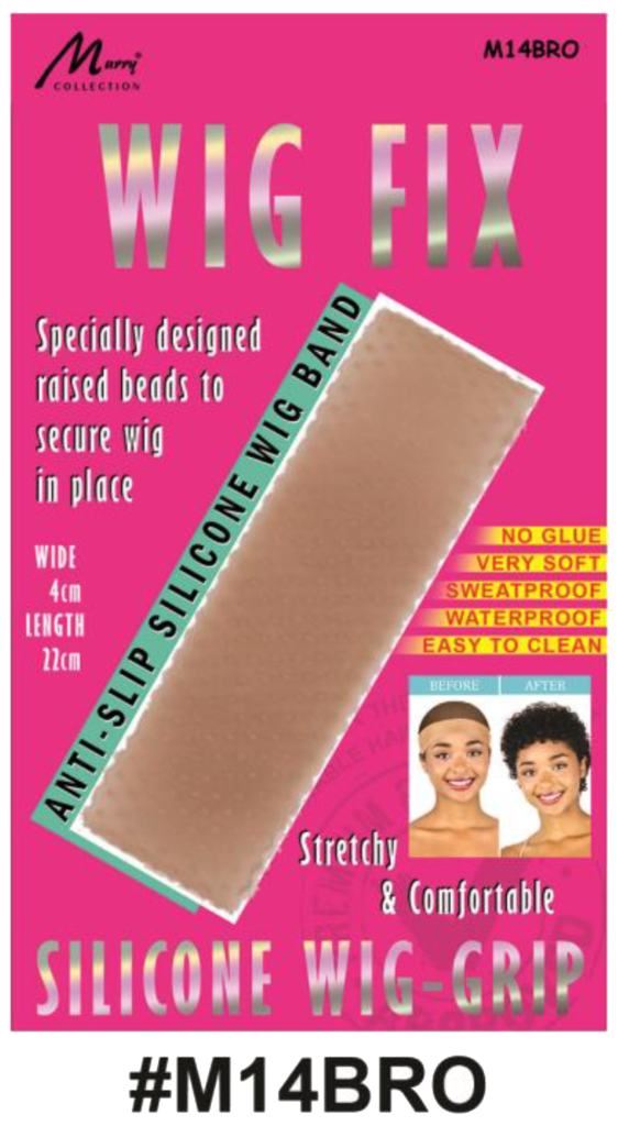 Silicone Wig Grip Band - Anti-Slip Raised Beads for Secure Wig Placement - #M14BRO, #M14NUDE, #M14BLK, #M14BLO