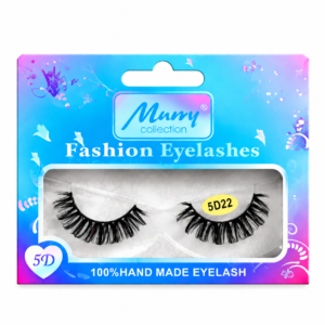 Mumy Collection Fashion Eyelashes 5D22 Handmade False Eyelash Set on White Background