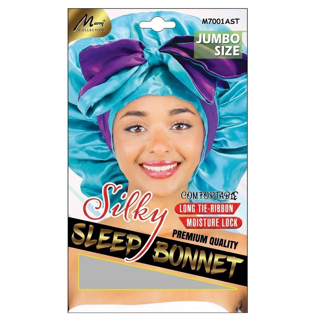 Silk Bonnet Jumbo Size Black #M7001AST