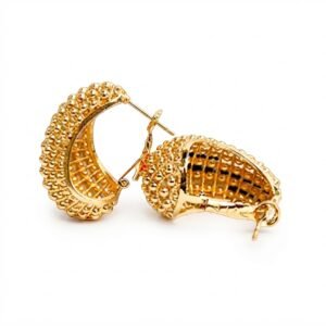 Earring Gold Colour Drop Shape #3995