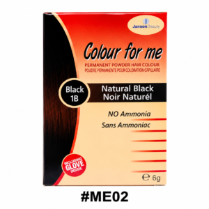 JansonBeauty Colour for Me Natural Black 1B Permanent Powder Hair Colour Box #ME02 on white background