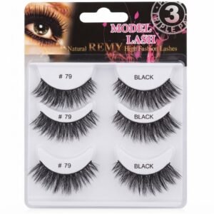 Model Eyelashes Black 3 Pairs #M79T