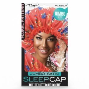 Jumbo Satin Sleep Cap - Floral Pattern - #2261JUM