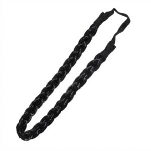 Black Chunky Braided Headband — 12pcs Pack | #RH23BLK