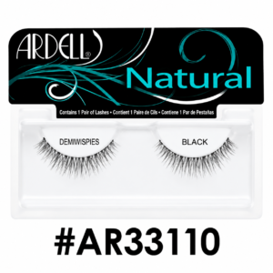 Ardell Natural Demiwispies Black false eyelashes (#AR33110) packaging on a pure white background