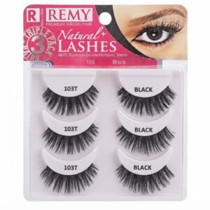 Remy Eyelashes Response Black 3 Pair #103T