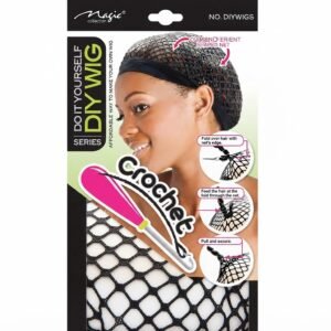 DIY Wig Cap - Diamond Shaped Net Crochet Style - Black #DIY008