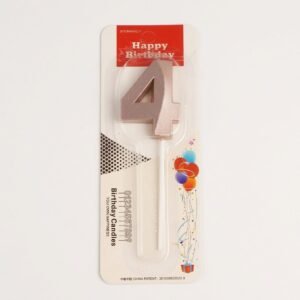 4 Birthday Candle Rose Gold – #YEAR4