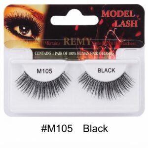 Remy Natural False Lashes Model Lash M105 Black (#M105)